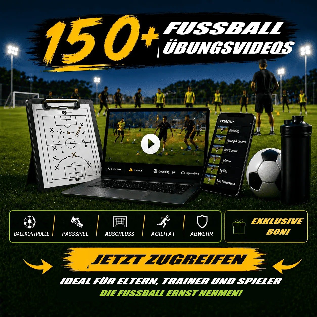 +150 Fußball-Übungen als Video